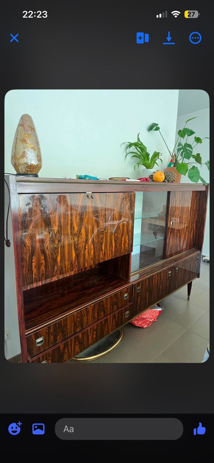 vintage barkast / commode met verlichting, Ophalen