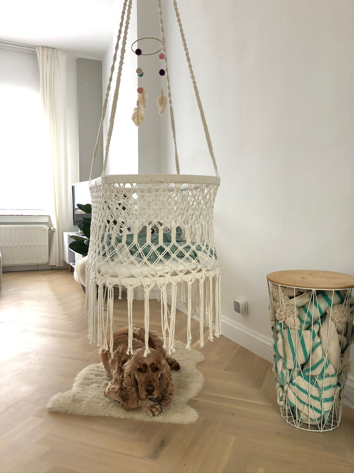 macrame wiegje, Ophalen, Zo goed als nieuw