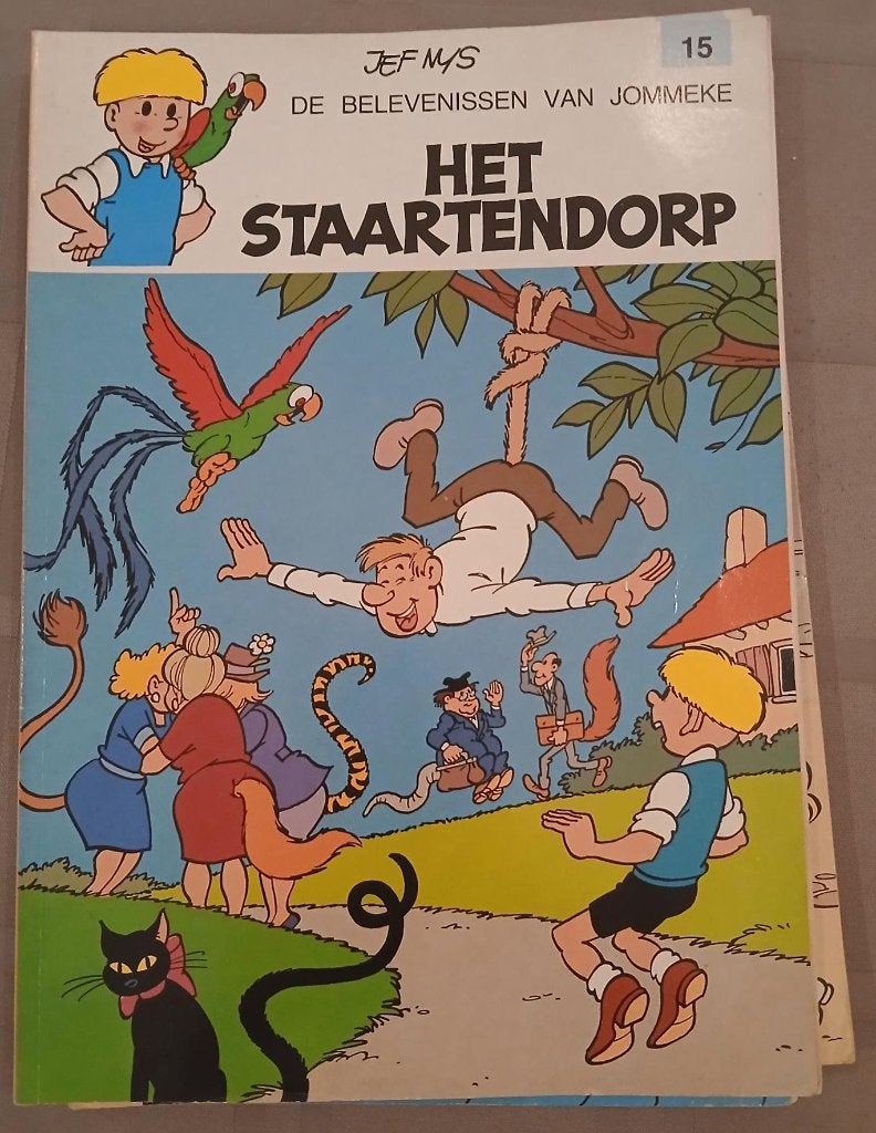 4x Jommeke nrs. 15, 25, 41 & 139 - oranje achterflappen, Meerdere stripboeken, Ophalen, Gelezen, Jef Nys