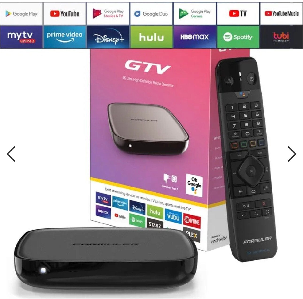 Formuler GTV 4K UHD IPTV Android9 Player H.265 2GB RAM 16GB, Enlèvement ou Envoi, Neuf