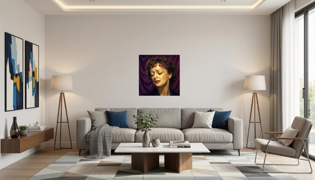 Edith Piaf L'Émotion de la Môme Onderstel naar keuze 60x60cm, Antiek en Kunst, Giclée, Echtheidscertificaat, Ophalen of Verzenden