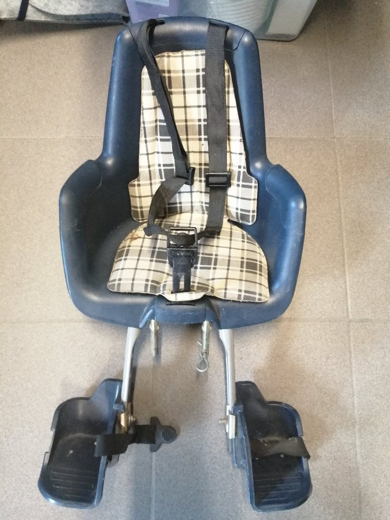 Fietsstoel BOBIKE, 9-15 kg, voorzitje, Fietsen en Brommers, Ophalen, Bobike, Gebruikt, Voetsteuntjes