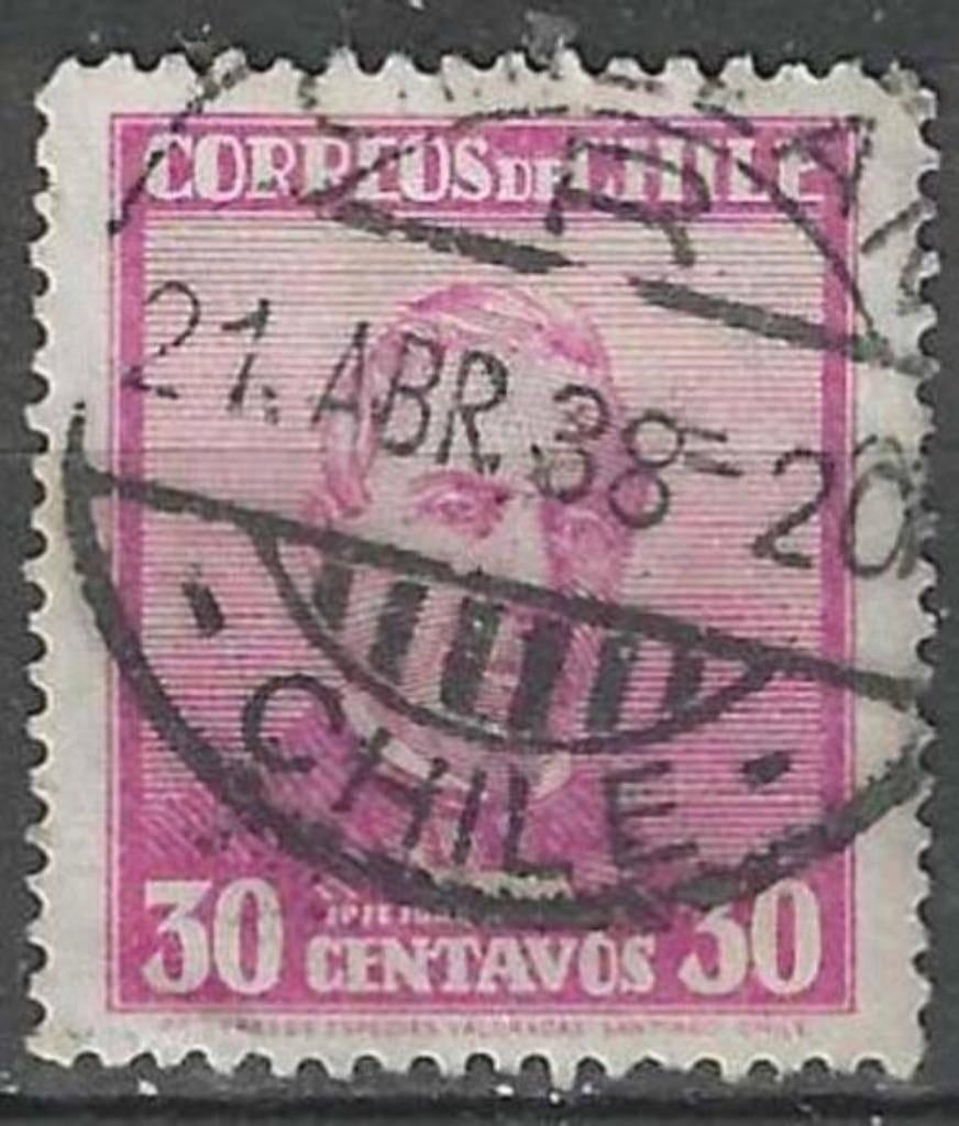 Chili 1934 - Yvert 155 - José Joaquín Pérez Mascayano (ST), Envoi, Affranchi