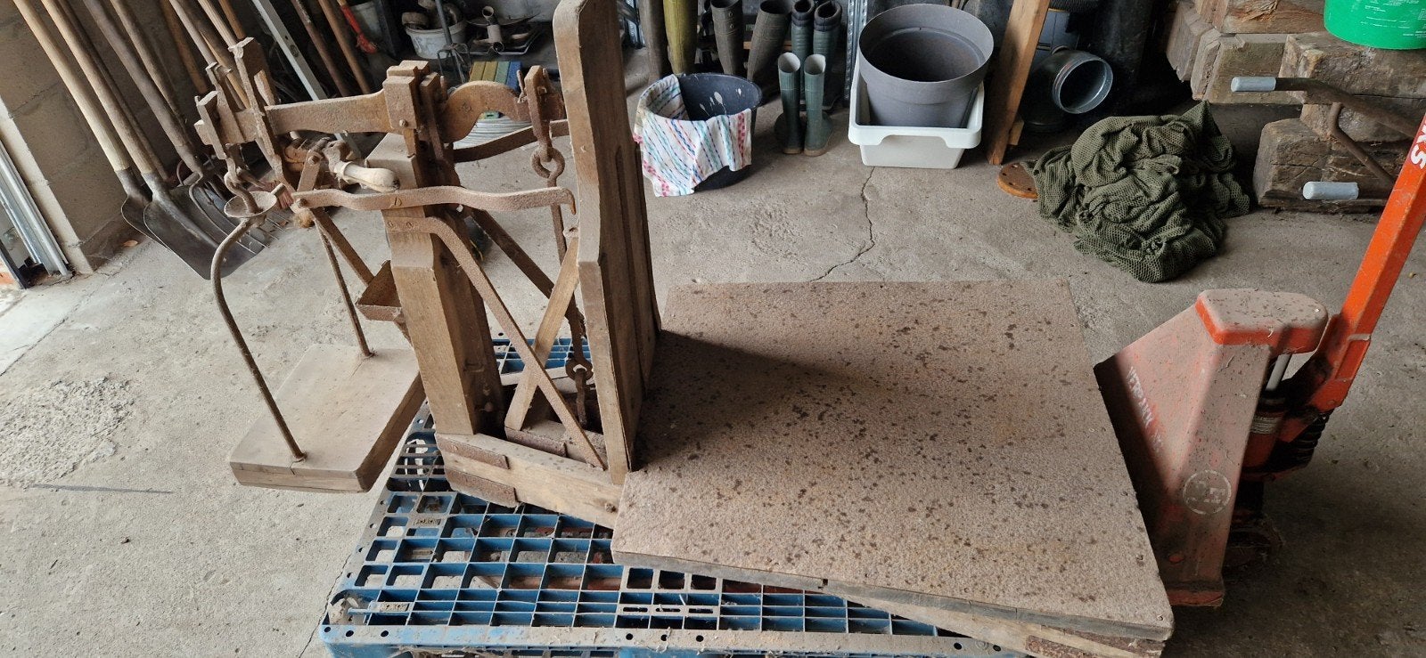 antieke weegschaal tot 400kg, Antiek en Kunst, Ophalen