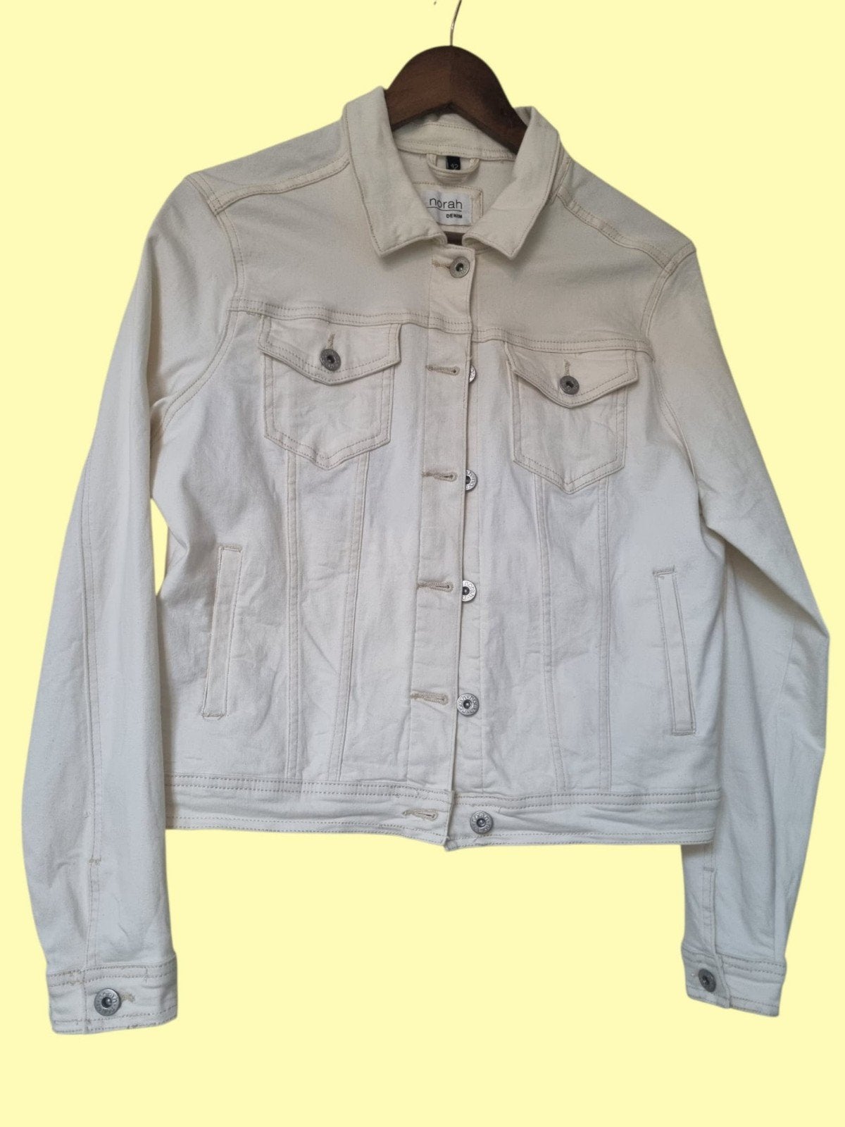 NORAH DENIM Jasje Maat 42 - In prachtige staat, Kleding | Dames, Jassen | Zomer, Wit, Maat 42/44 (L), Ophalen of Verzenden, Zo goed als nieuw