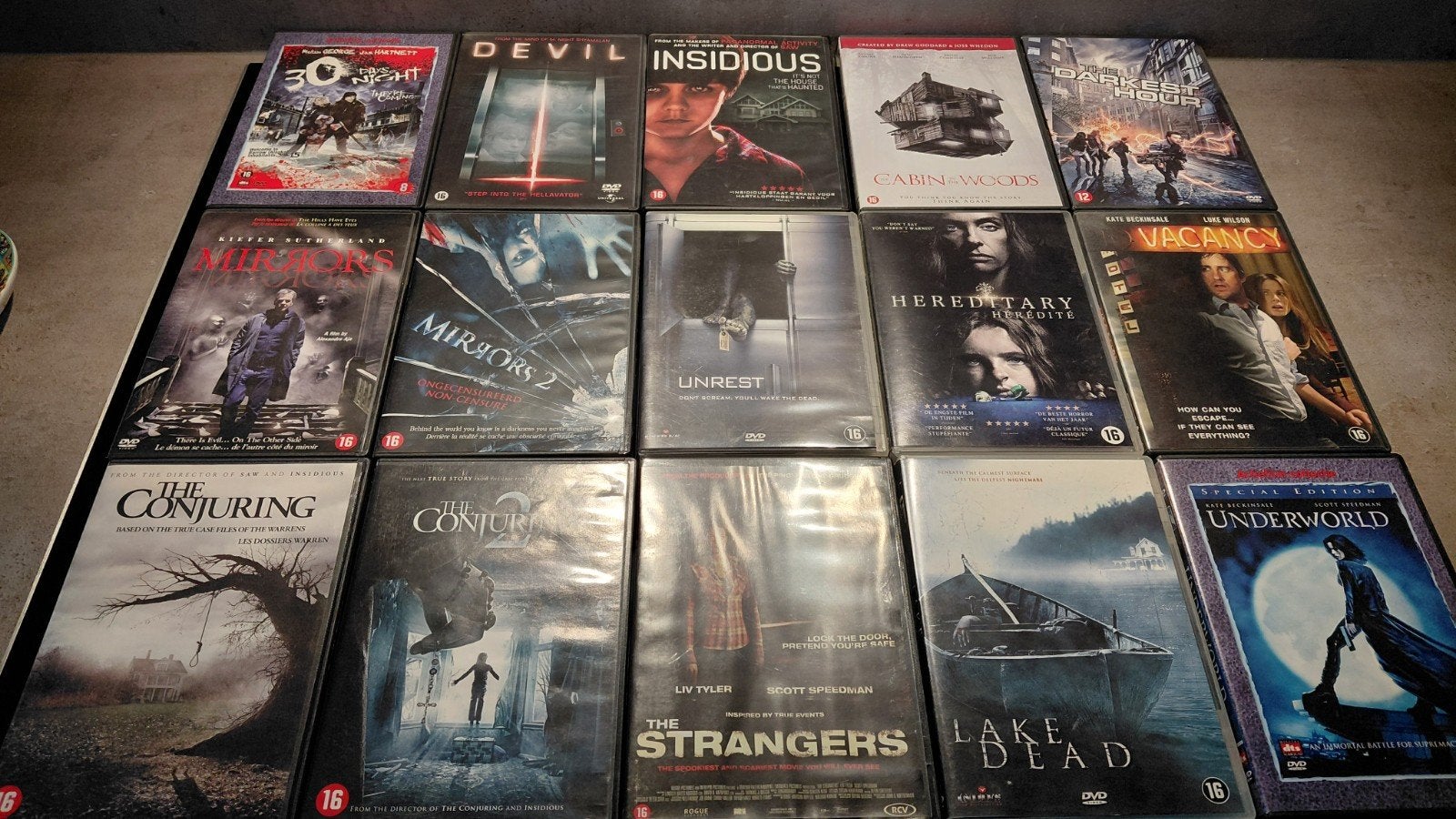 Horrorfilms 15 stuks, Cd's en Dvd's, Dvd's | Horror, Vanaf 18 jaar, Engels, Occult, Nederlands