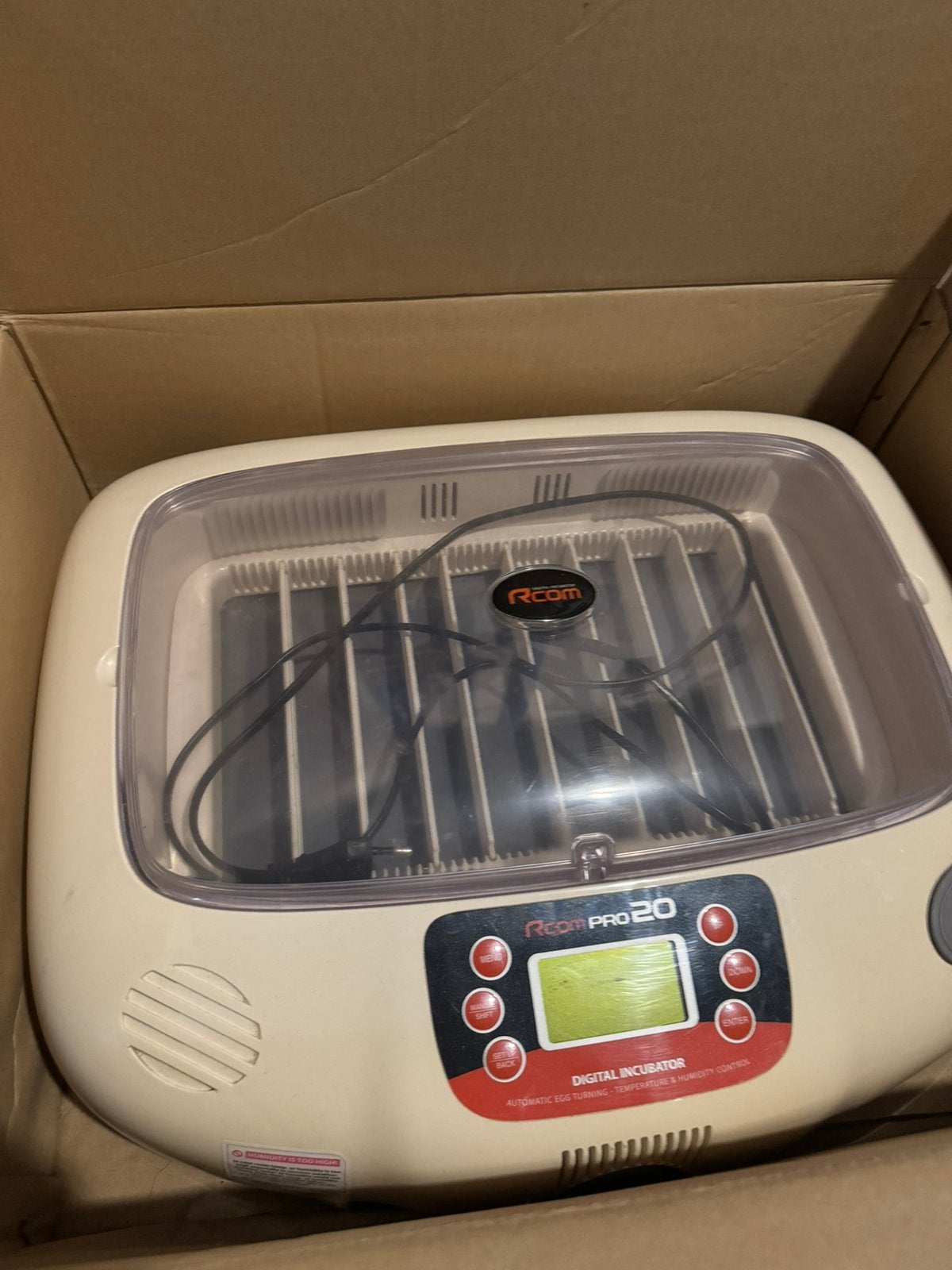 Broedmachine rcom 20 pro, Animaux & Accessoires, Enlèvement ou Envoi, Comme neuf, Couveuse