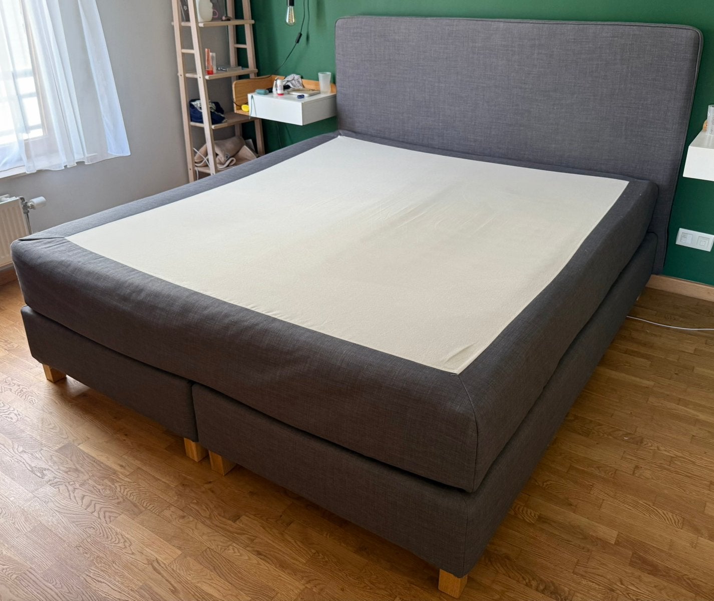 Lit complet Boxsprings DUNVIK 180x200, Ophalen, Tweepersoons, Zo goed als nieuw, 180 cm