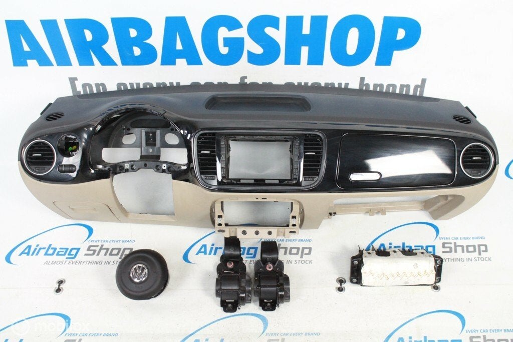 Airbag kit Tableau de bord noir beige VW New Beetle, Autos : Pièces & Accessoires, Enlèvement ou Envoi, Utilisé