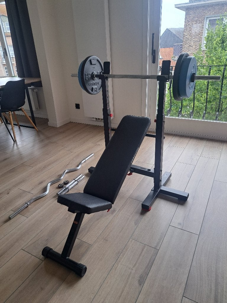 Fitness bench press, Sports & Fitness, Équipement de fitness, Comme neuf, Banc d'exercice, Bras, Pectoraux, Enlèvement