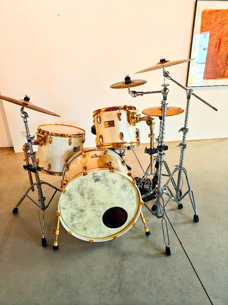 Pearl MASTERS CUSTOM maple GOLD opal white, Muziek en Instrumenten, Ophalen, Zo goed als nieuw, Pearl