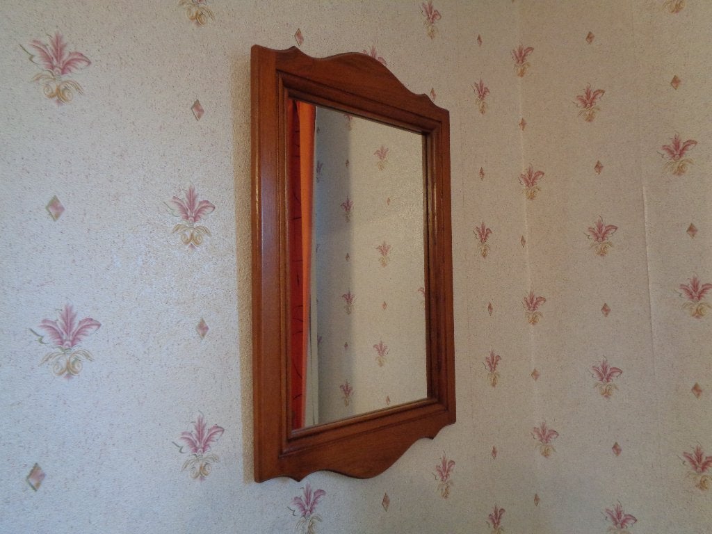MIROIR CADRE BOIS, Moins de 100 cm, Enlèvement, Utilisé, Rectangulaire