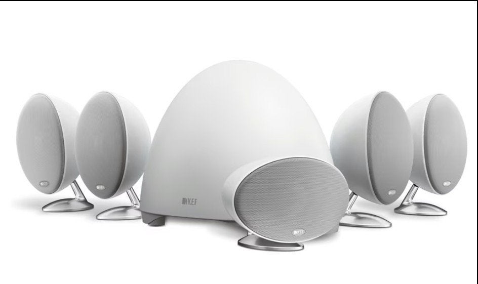 KEF E305 wit 5.1 surround systeem, Autres marques, Comme neuf, Autres lecteurs, Enlèvement