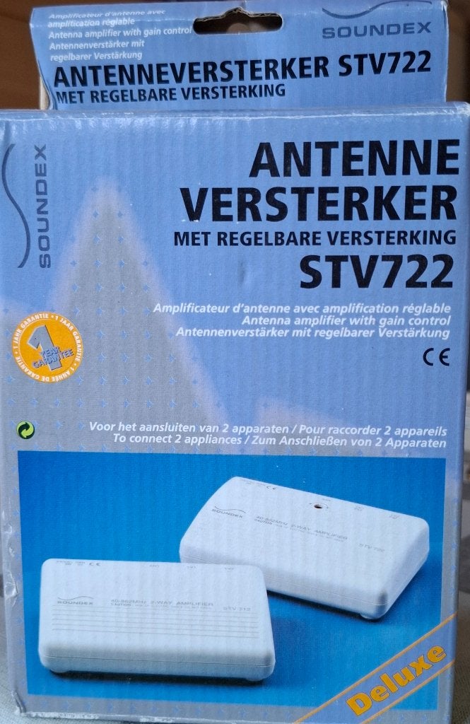 Soundex STV722 Antenneversterker - 2-weg, Hobby en Vrije tijd, Ophalen of Verzenden, Nieuw