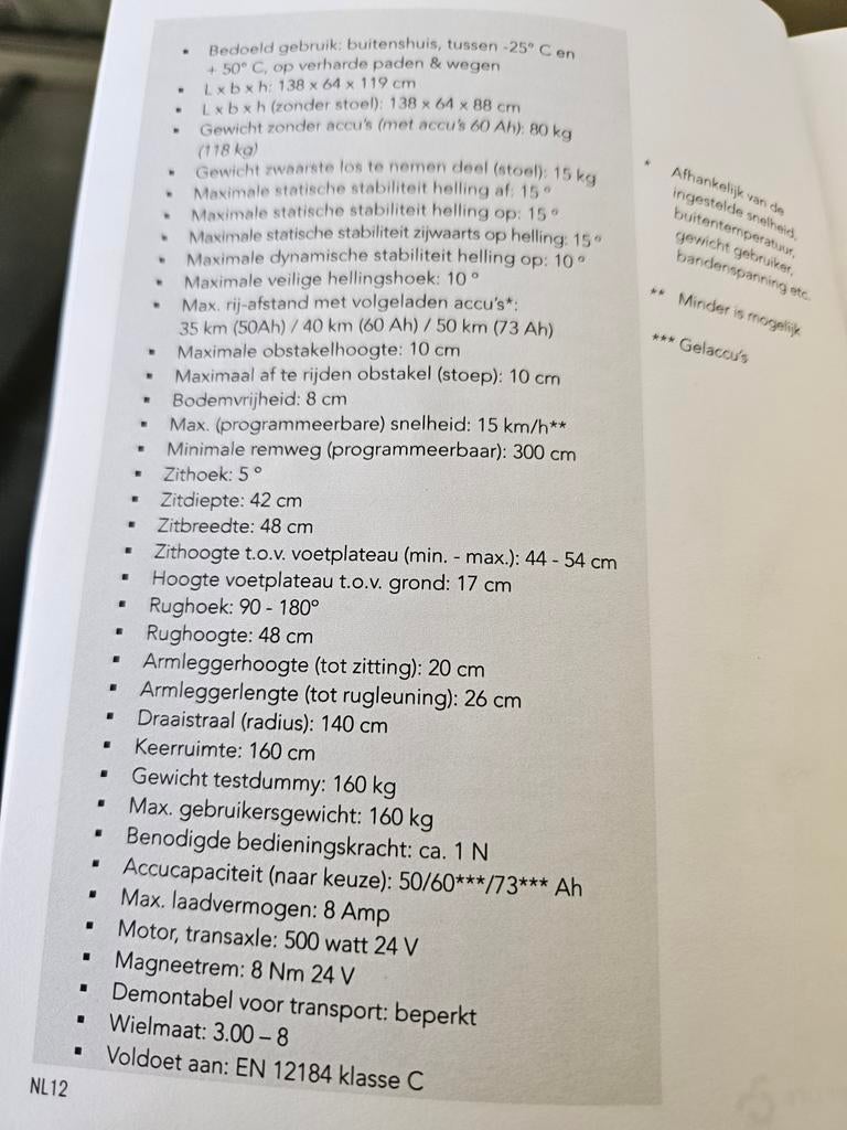 Scooter voor mindervaliden., Enlèvement