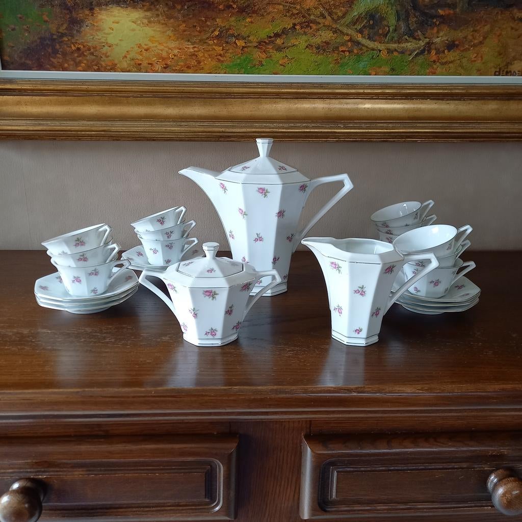 12-delig koffieservies Victoria porselein Czechoslovakia, Ophalen