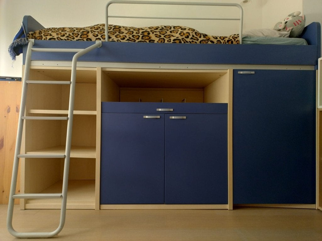 Hoogslaper met bureau GRATIS, Enlèvement, Utilisé, Lit mezzanine