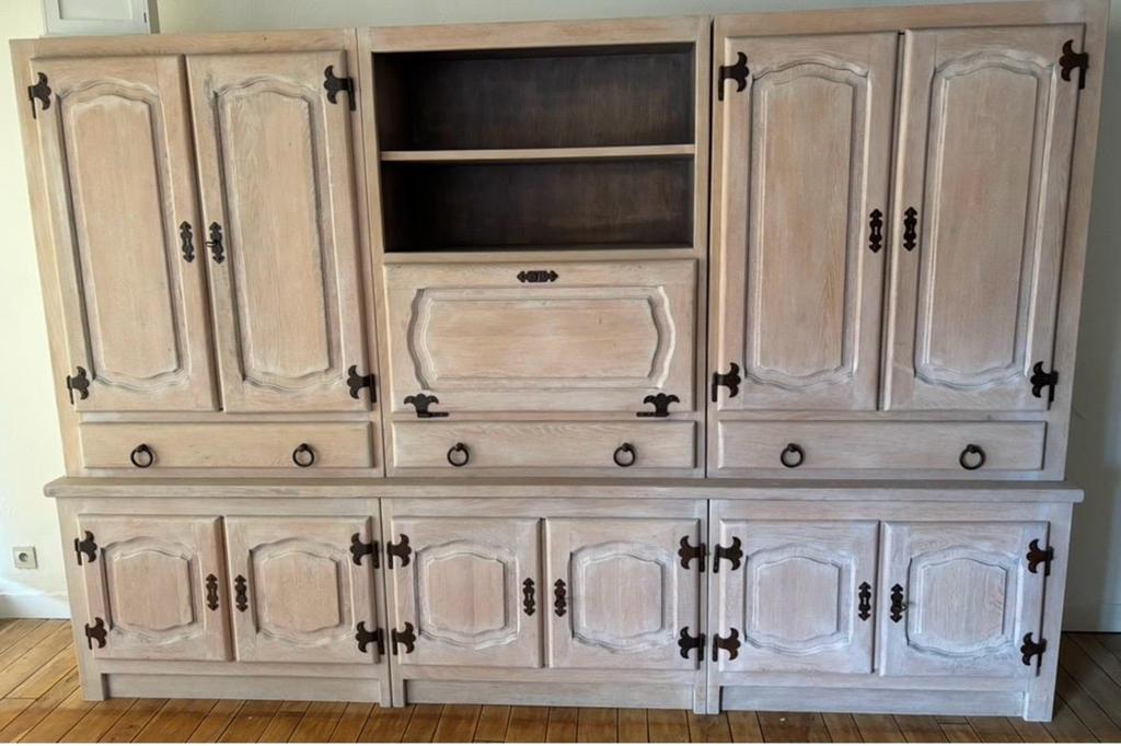 Armoire en chêne, Maison & Meubles, Armoires | Armoires murales, Utilisé, 200 cm ou plus, 300 cm ou plus, 50 à 75 cm, Avec tiroir(s)