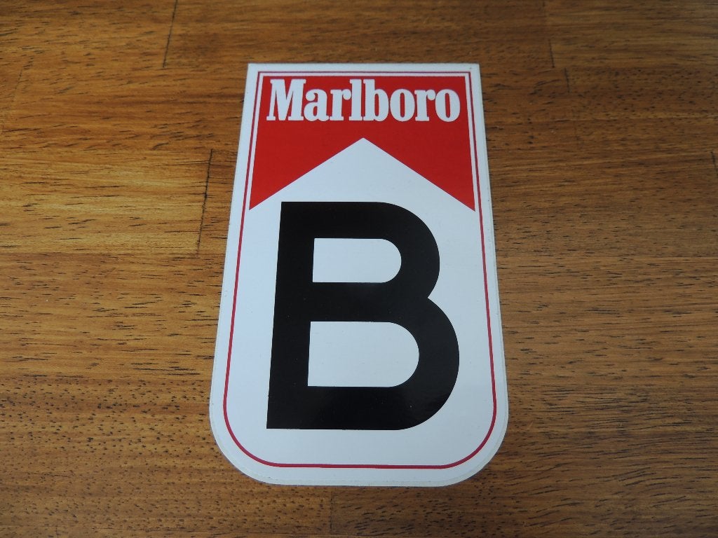 marlboro kenteken Belgie sticker, Verzamelen, Ophalen of Verzenden, Zo goed als nieuw