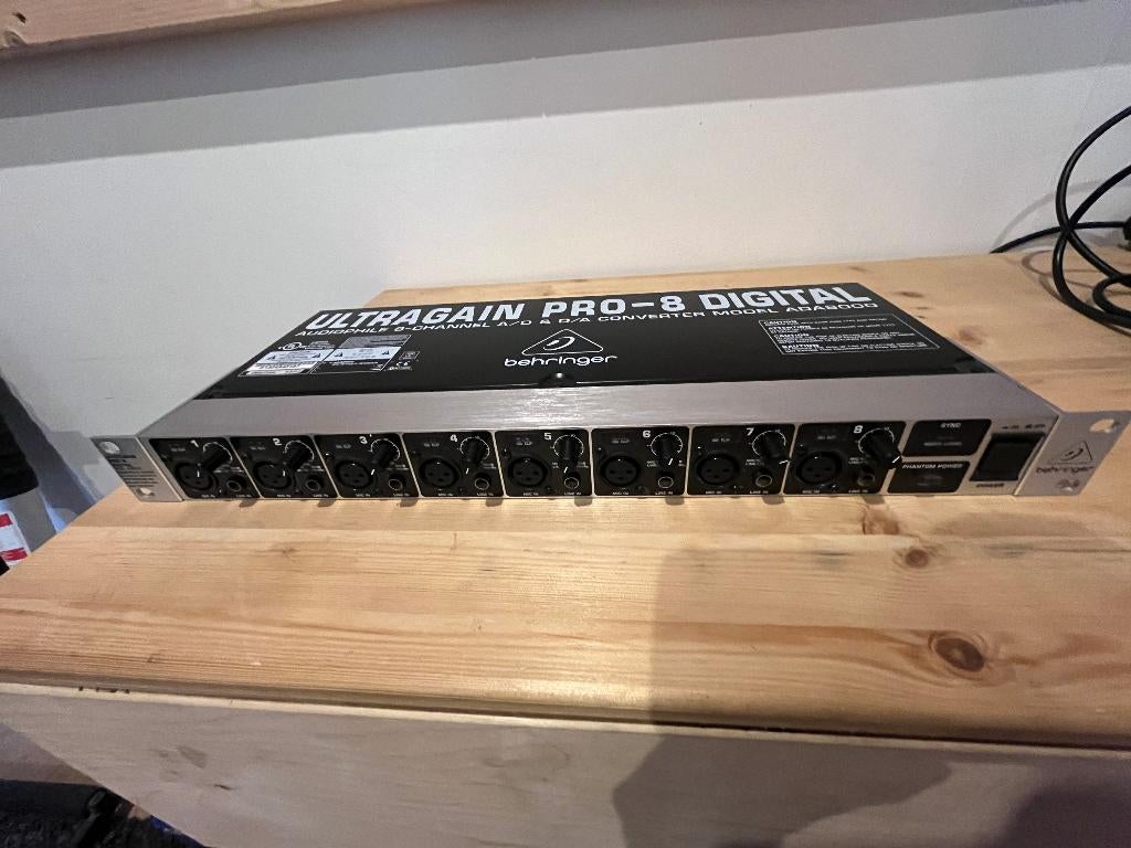 Behringer ADA8000 – 8-kanaals ADAT uitbreiding voor studio, Computers en Software, Geluidskaarten, Gebruikt, Extern, Ophalen of Verzenden