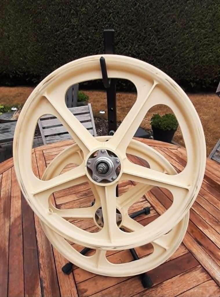 Roues bmx vintage Skyway, Vélos & Vélomoteurs, Enlèvement ou Envoi, Utilisé, Frein sur jante, 16 à 20 pouces