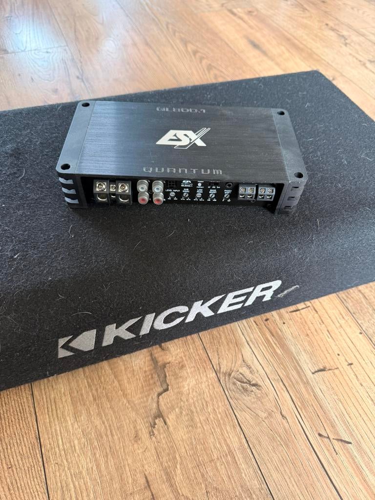 Kicker subwoofer + ESX Quantum QL800.1, Enlèvement, Comme neuf