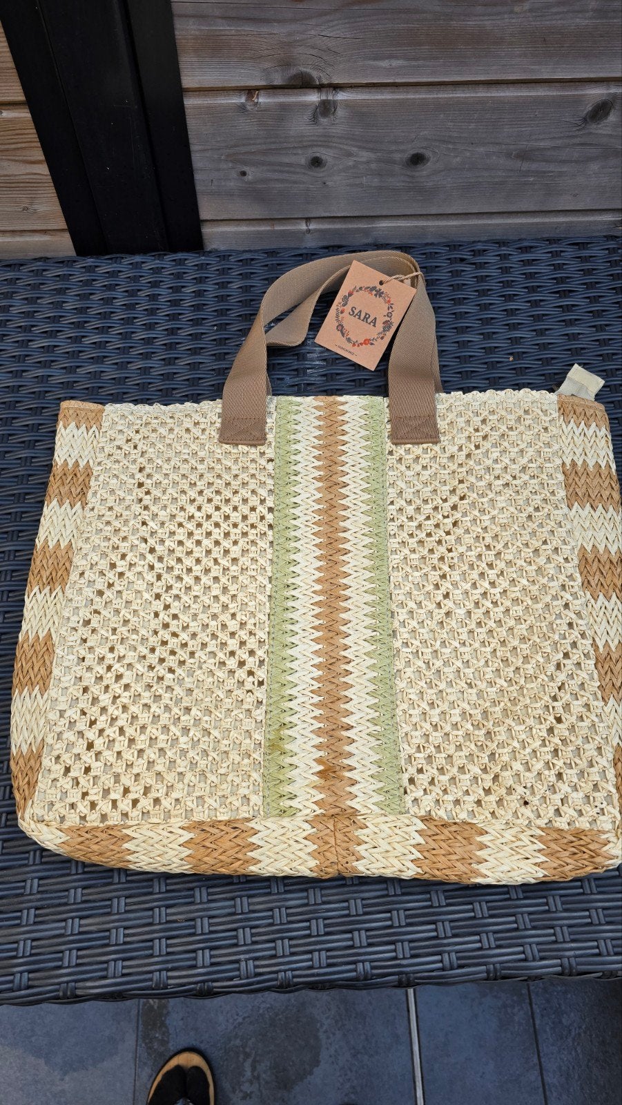 Raffia shopper, Enlèvement ou Envoi, Neuf, Beige, Shopper