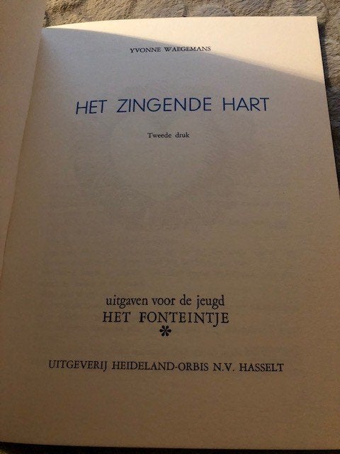 Het zingende hart - Yvonne Waegemans, Enlèvement ou Envoi, Fiction général, Yvonne Waegemans, Utilisé