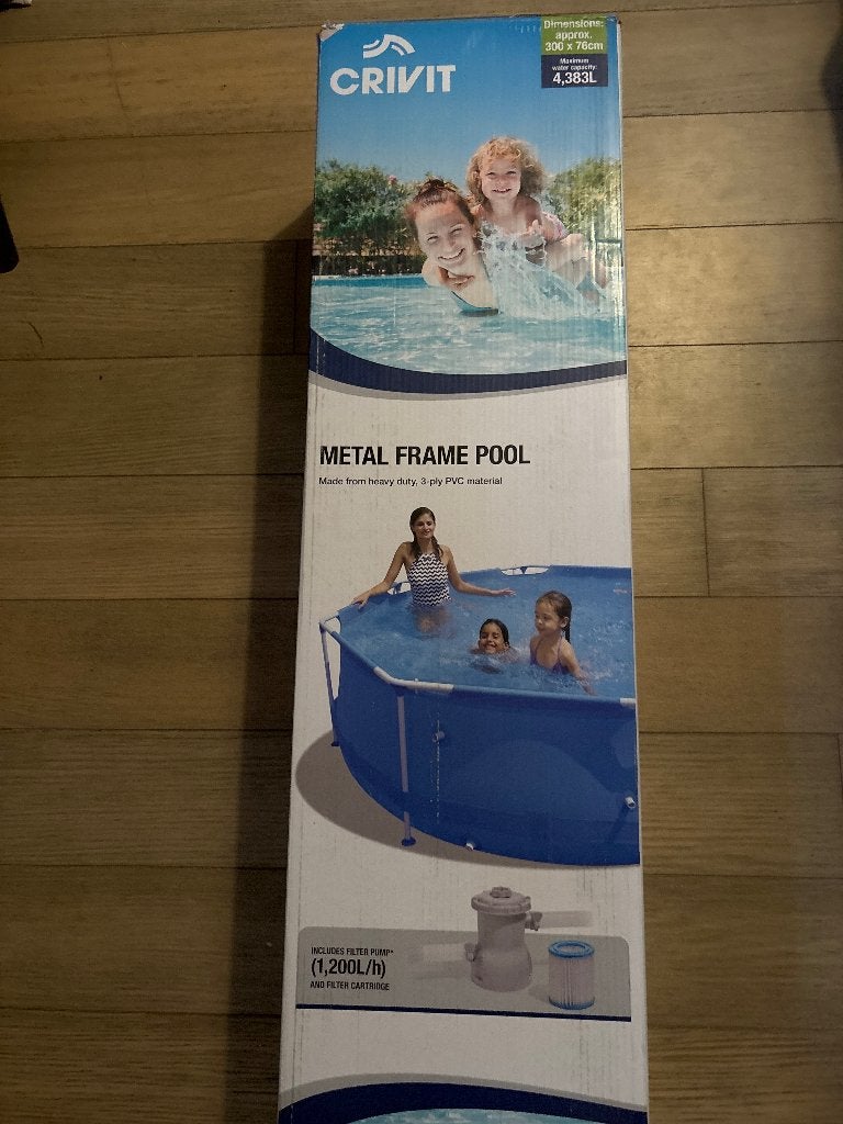 Zwembad met pomp van 3 meter, Tuin en Terras, Zwembaden, Gebruikt, Opzetzwembad, Minder dan 80 cm, 200 tot 400 cm, 300 cm of meer