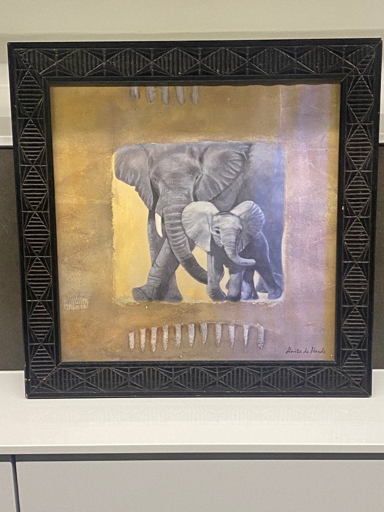 kunstwerk met olifant, Ophalen