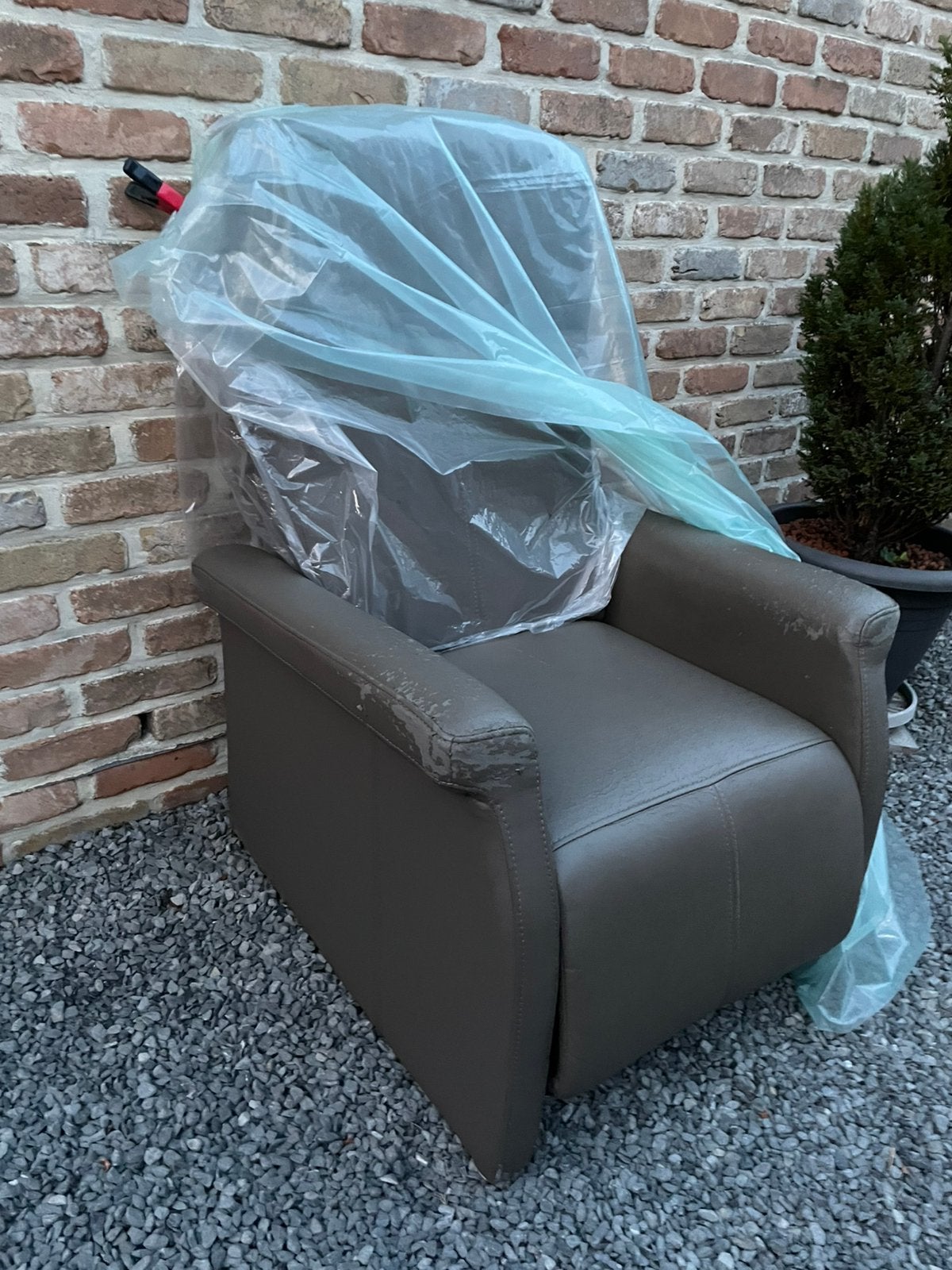 Gratis relax zetel semileer, Ophalen, Gebruikt