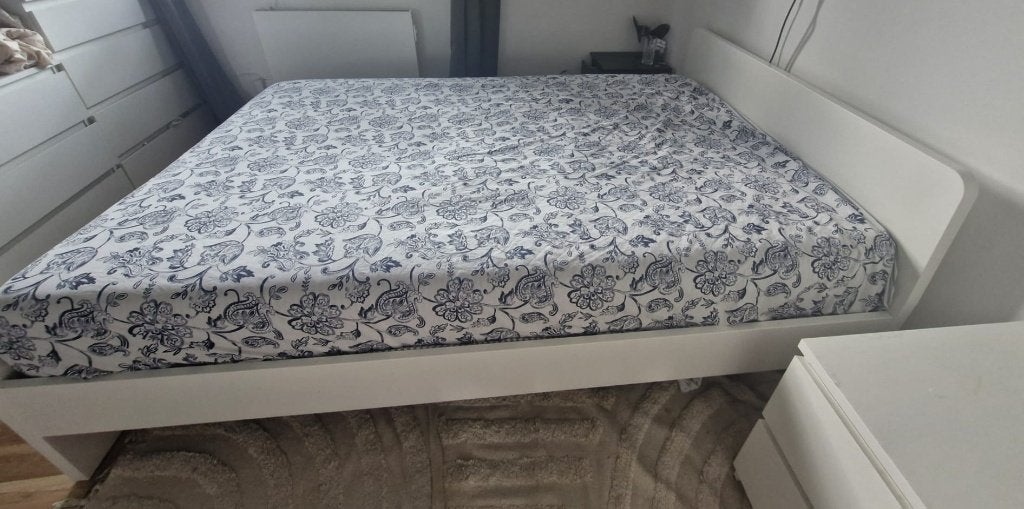 Cadre de lit, Ikea, style scandinave, 140 cm, Enlèvement, Utilisé