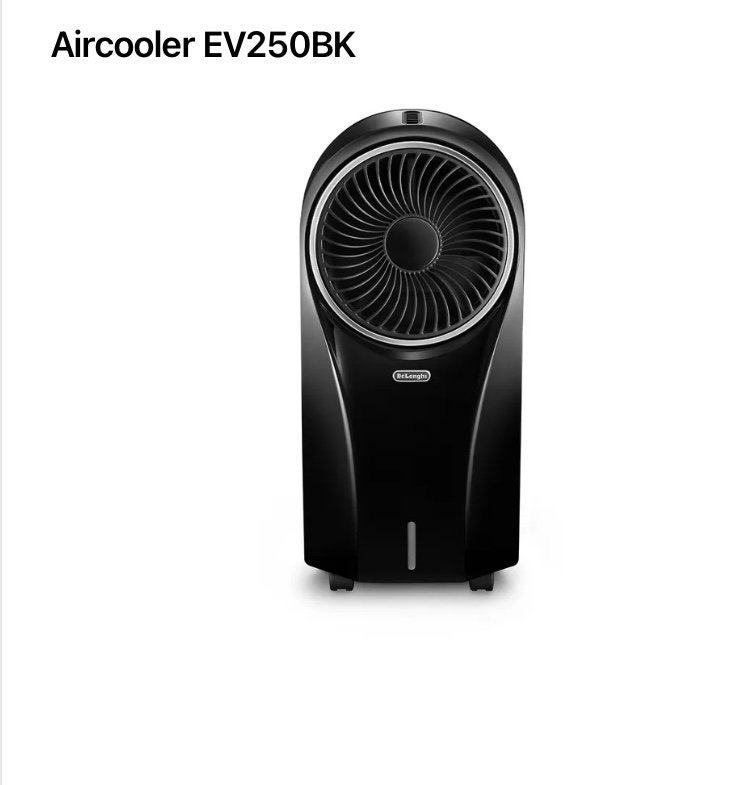 Delonghi Aircooler EV250BK, Elektronische apparatuur, Ventilatoren, Ophalen, Zo goed als nieuw