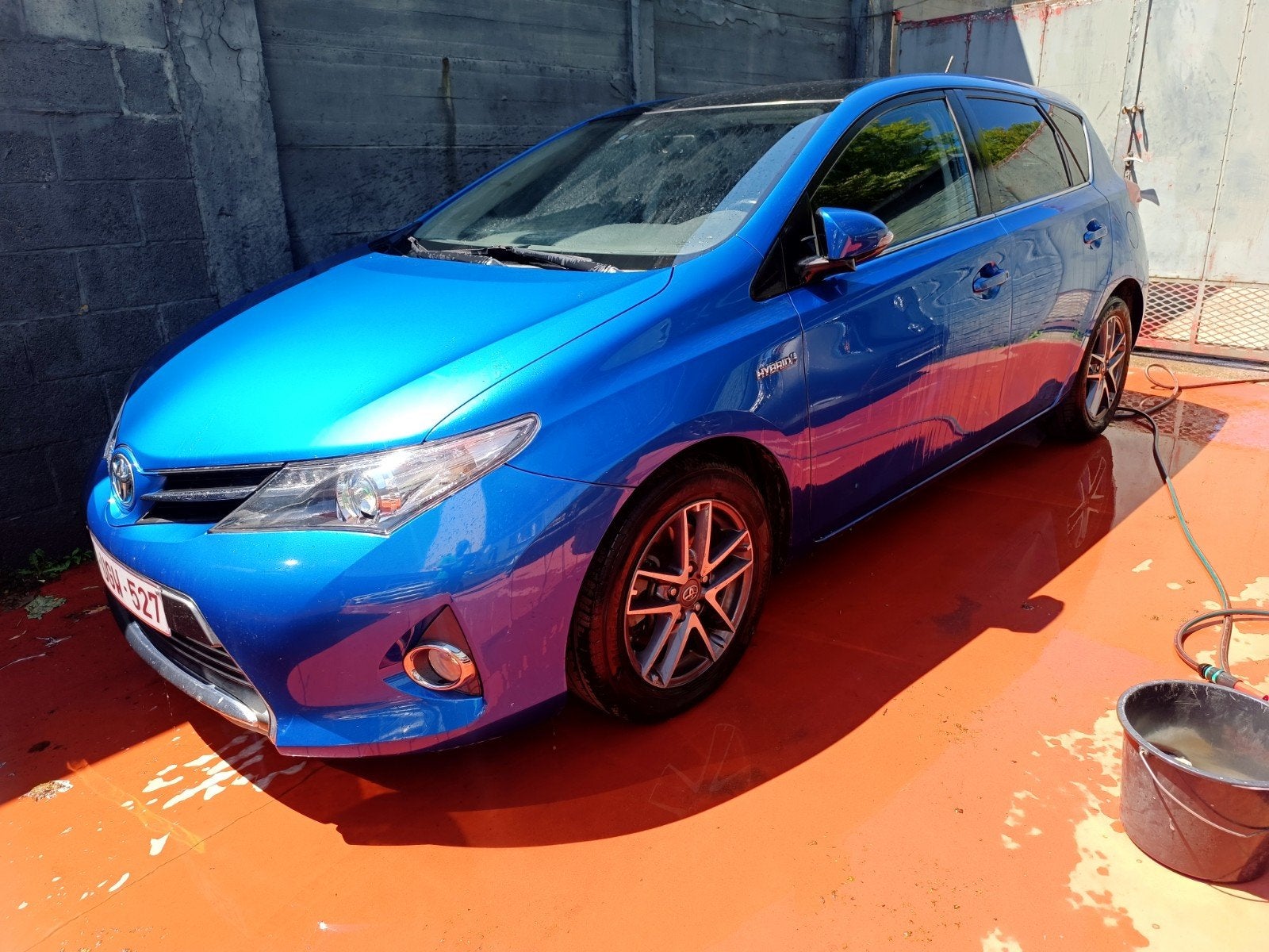 Toyota Auris ess/hybrid automatisch panoramadak, Auto's, Toyota, Stof, Euro 6, 4 cilinders, Blauw