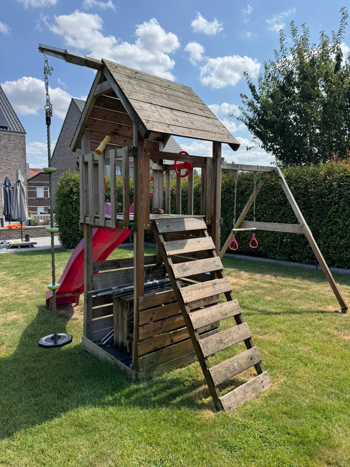 Speeltuin en trampoline., Kinderen en Baby's, Speelgoed | Buiten | Speeltoestellen, Ophalen, Zo goed als nieuw