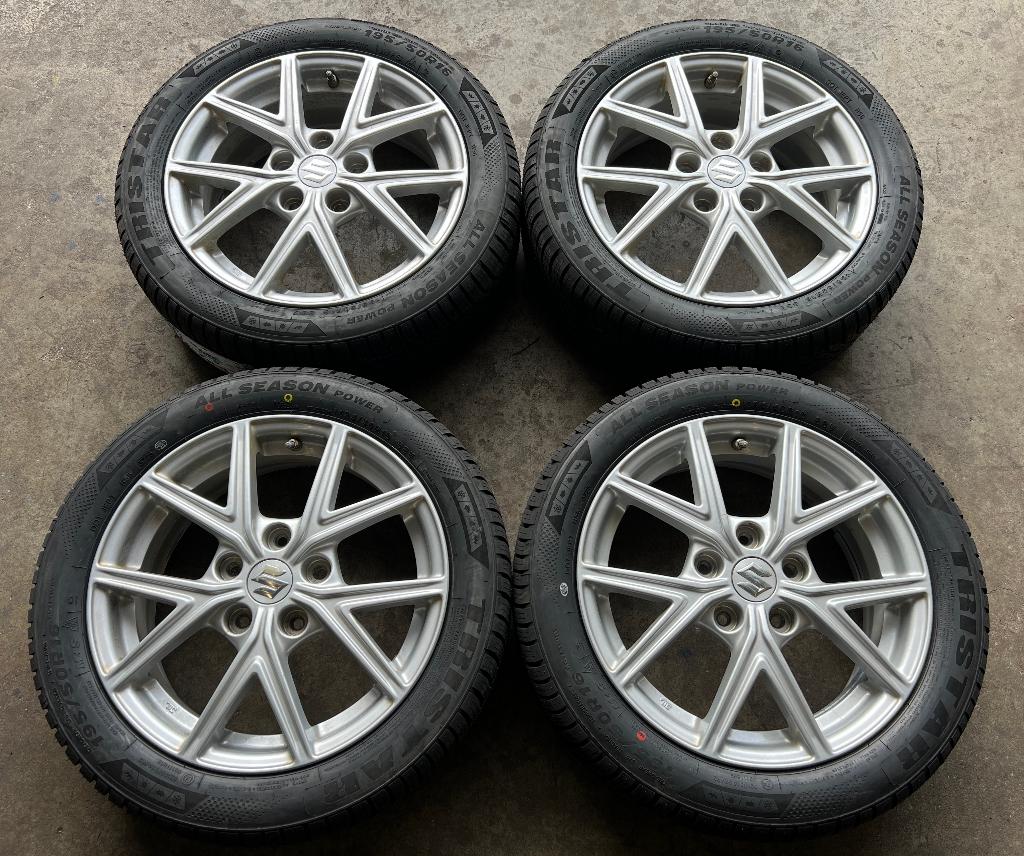 5x114,3 16 inch Suzuki Swift Sport Velgen + Nieuwe Banden, Enlèvement, Utilisé, Suzuki