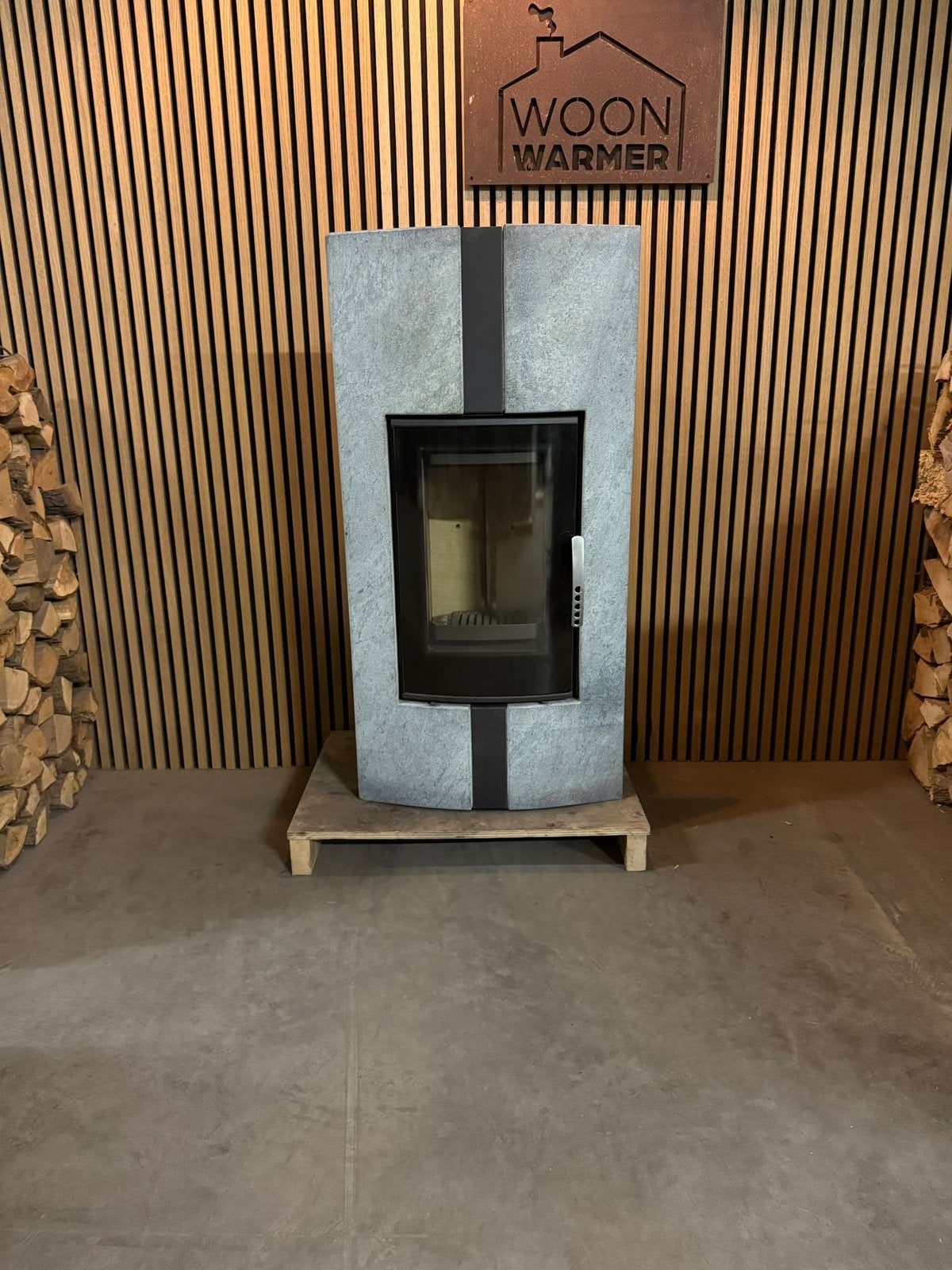 25229 Speksteenkachel 7kw, Ophalen, Gebruikt, Houtkachel, Vrijstaand