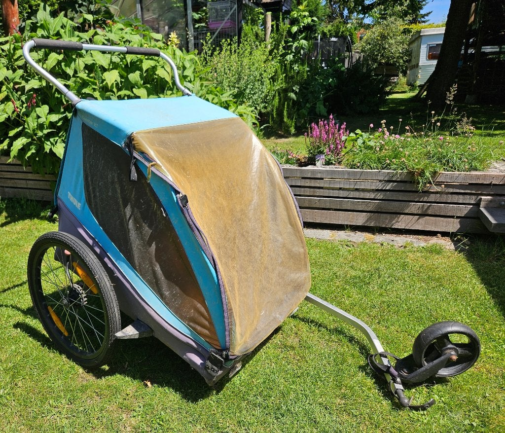 Fietskar Thule Coaster XT 2 kinderen, Fietsen en Brommers, Ophalen, Gebruikt, Opvouwbaar, 20 tot 40 kg