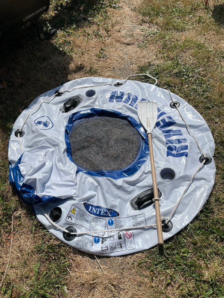 Opblaasbaar band/bootje, Watersport en Boten, Ophalen, Gebruikt, Overige materialen