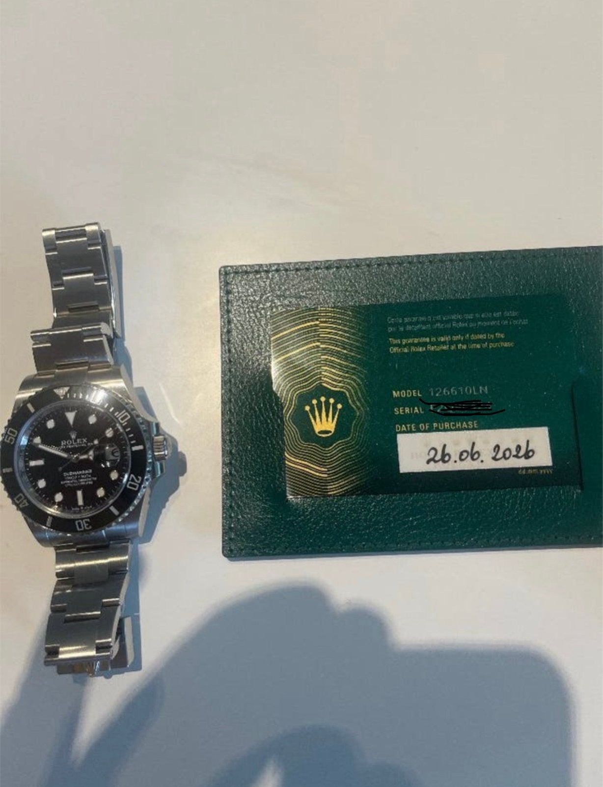 Rolex Submariner 2026 compleet set, Handtassen en Accessoires, Horloges | Heren, Ophalen, Zo goed als nieuw, Rolex
