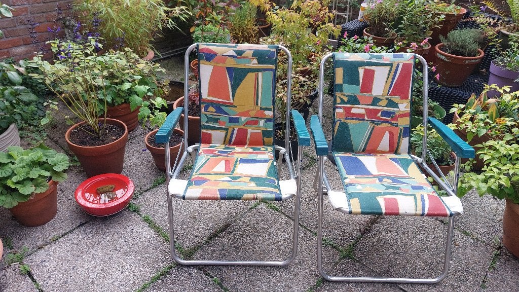 2 chaises de camping LAFUMA vintage, Enlèvement, Utilisé, Chaise de camping