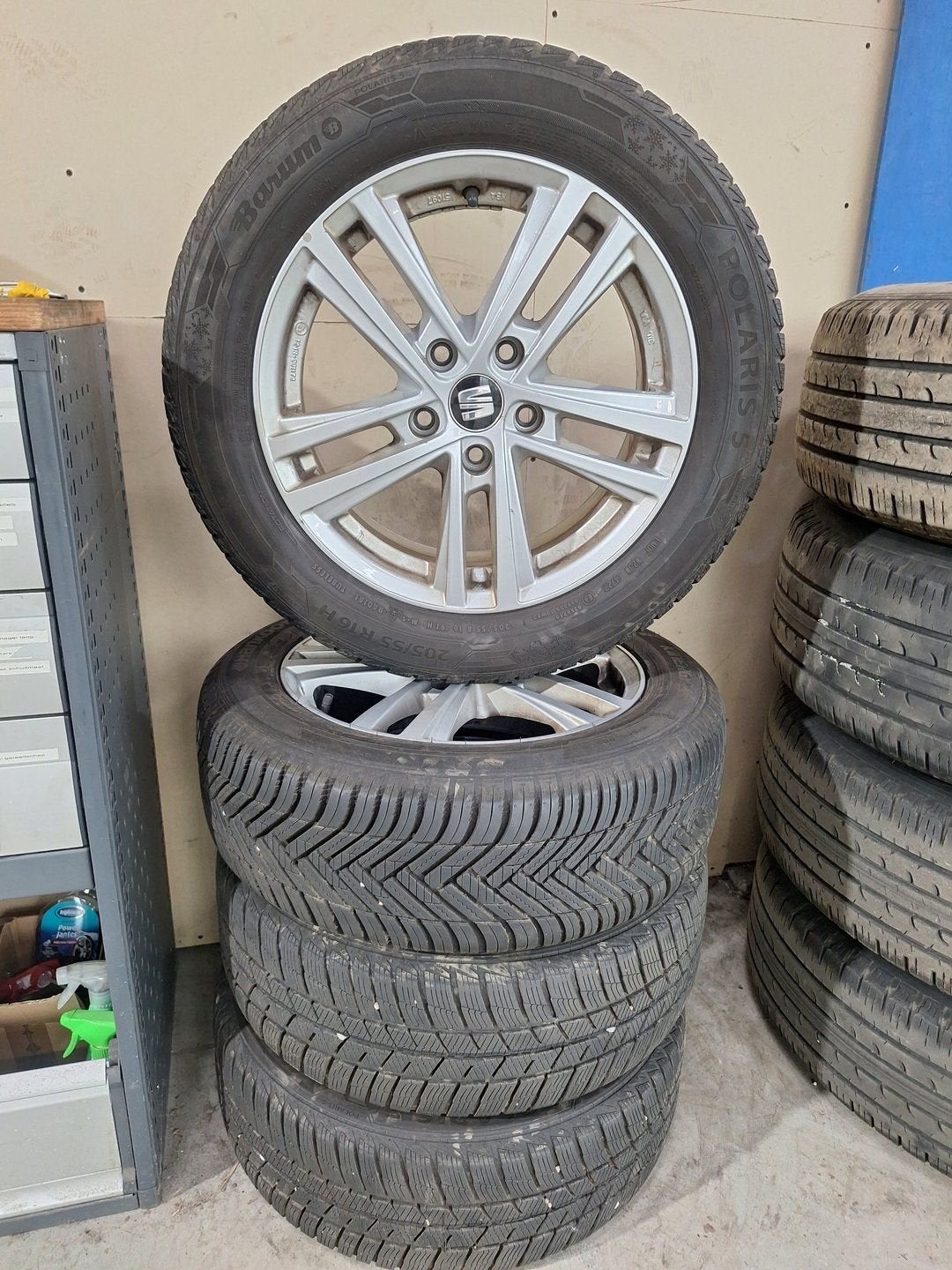 Seat Leon Winterset 16 Inch, Ophalen, Gebruikt, -, Banden en Velgen