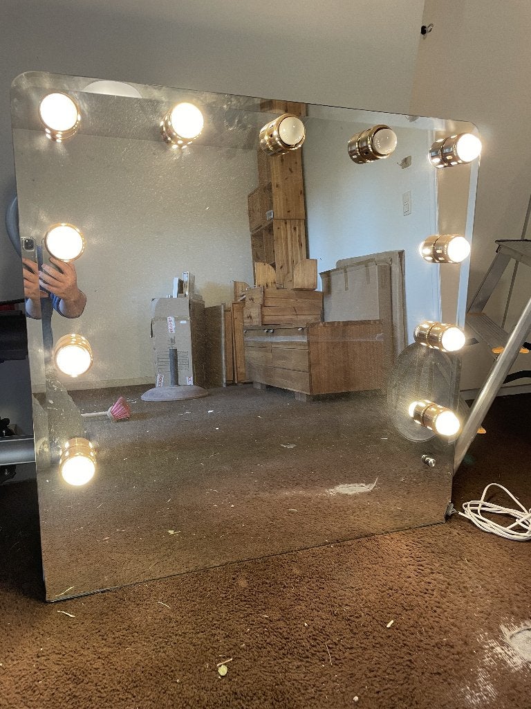 miroir, Maison & Meubles, Moins de 100 cm, Carré, Enlèvement, Utilisé