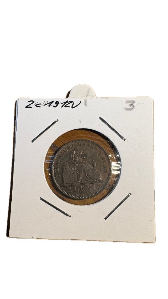 ALBERT I: 2 CENT 1912V (1), Postzegels en Munten, Ophalen of Verzenden