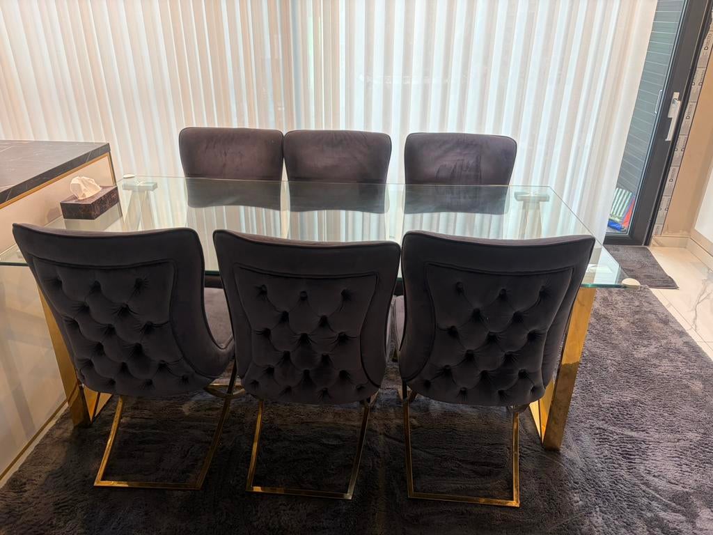 Eettafel en stoelen, Ophalen, Zo goed als nieuw