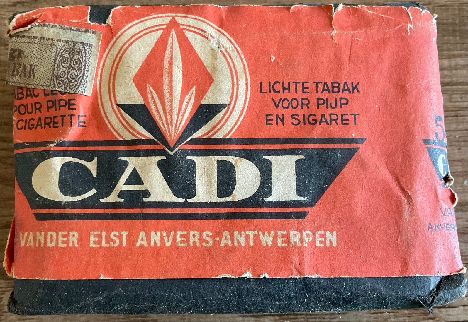 Oude VANDER ELST/CADI/5 Fr00/tabaksverpakking, Verzamelen, Ophalen of Verzenden, Zo goed als nieuw, Verpakking