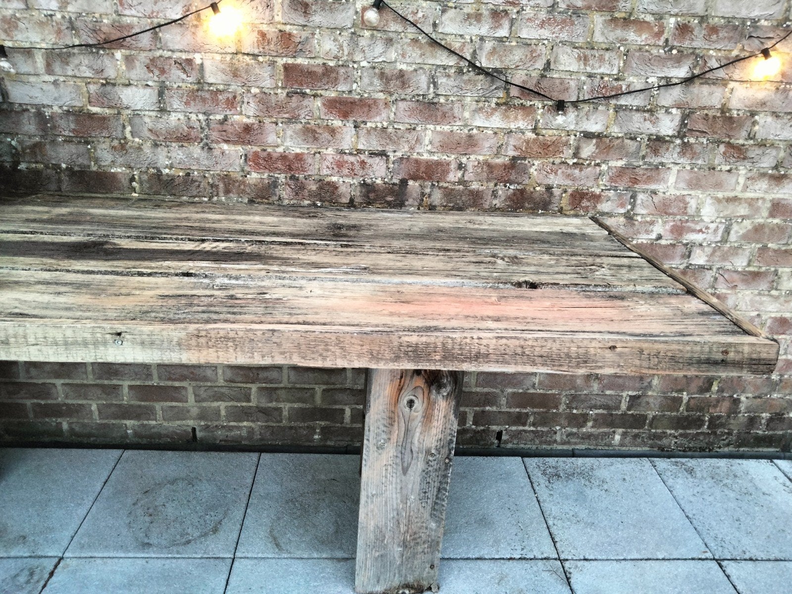 Steigerhouten tuintafel, Ophalen