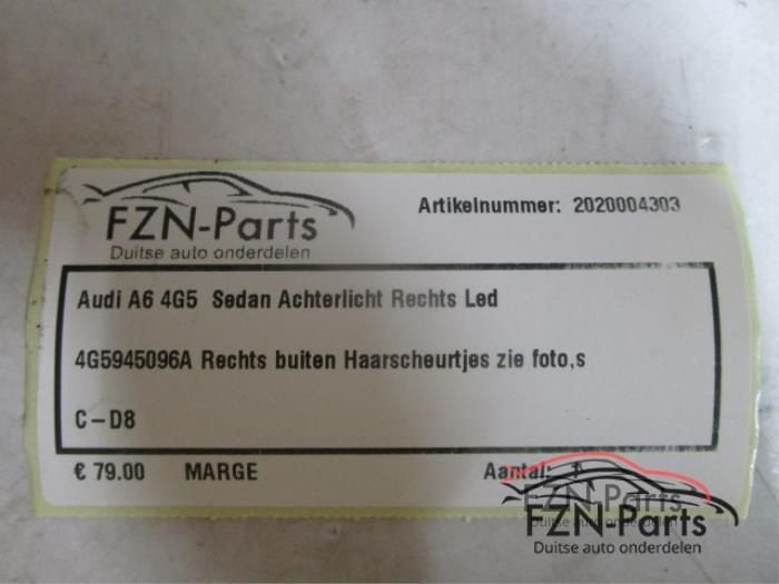 Audi A6 4G5 Sedan LED Achterlicht Rechts, Enlèvement ou Envoi, Utilisé