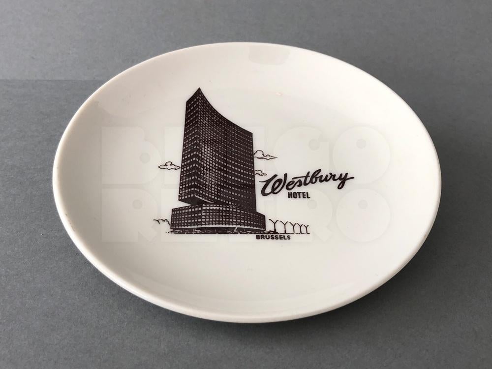Westbury Hotel Bruxelles porseleinen asbak (ontbreekt), Ophalen of Verzenden, Gebruikt