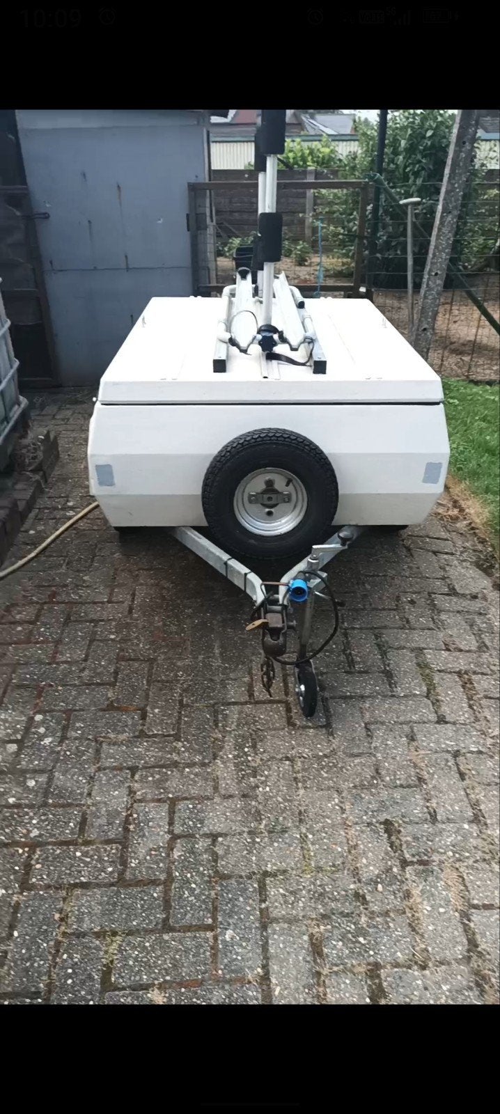 bagageaanhangwagen met fietsendrager, Ophalen